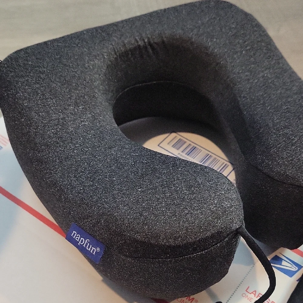 Napfun charcoal gray Travel Neck Pillow